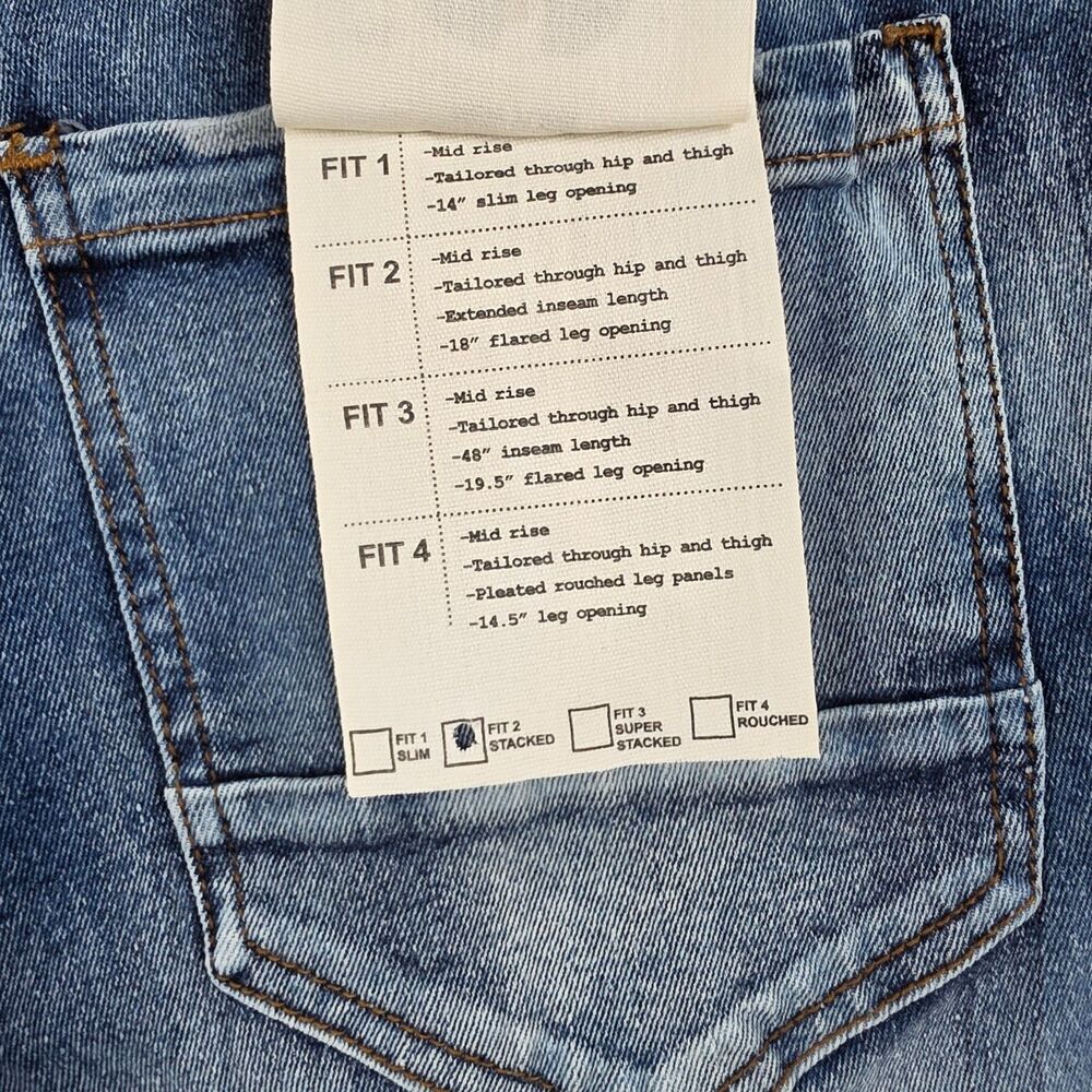 FWRD Denim New York Jeans Mens 32x36 Blue Distressed Ripped Stacked frayed Hype - Picture 14 of 15